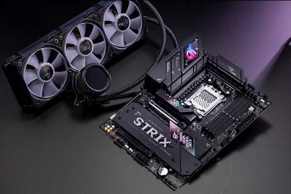 Strix B850-E is uitgerust met ROG Strix LC III 360 ARGB LCD