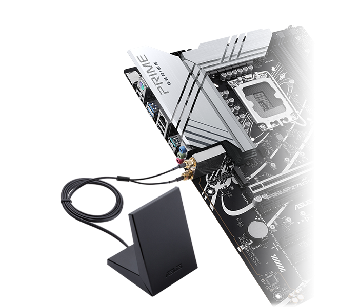The PRIME Z790-V WIFI-CSM motherboard features onboard WIFI 5.