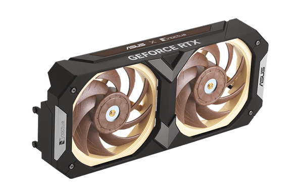 Shroud and fans of the ASUS GeForce RTX 4080 SUPER Noctua Edition