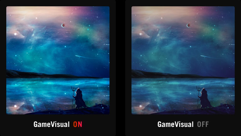 comparison image with Scenery mode on and off