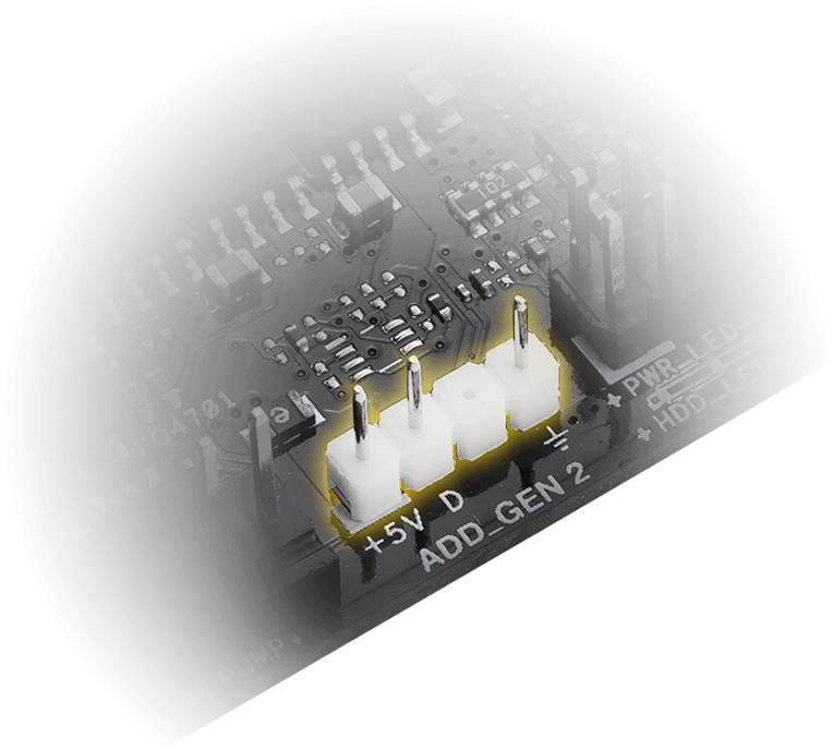 De adresseerbare Gen 2 RGB-header