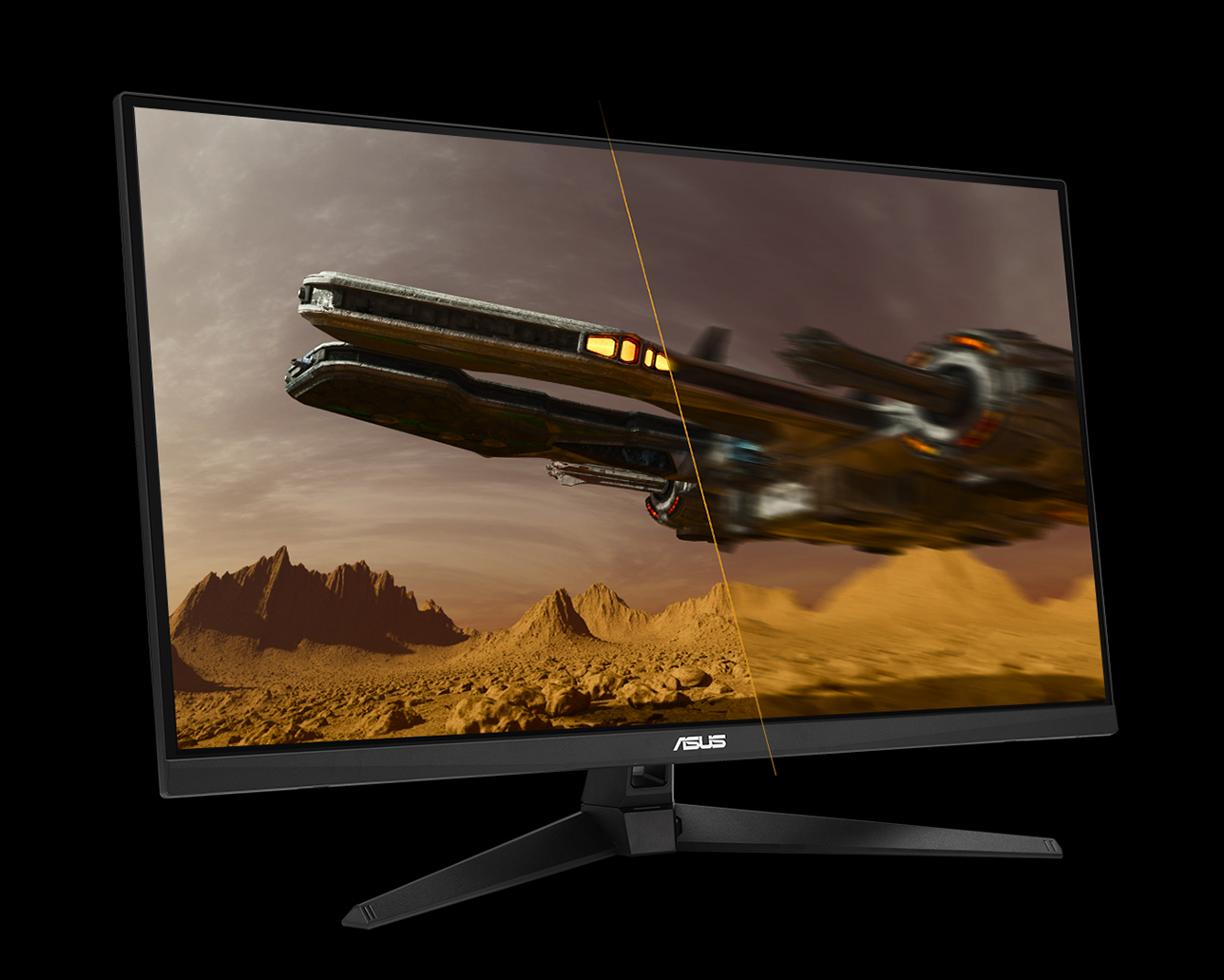 The comparison image of ultra-fast refresh rate and 60Hz with 1500R curved design