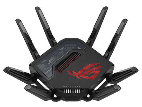 ROG Rapture GT-BE98 quad-band gaming router front view