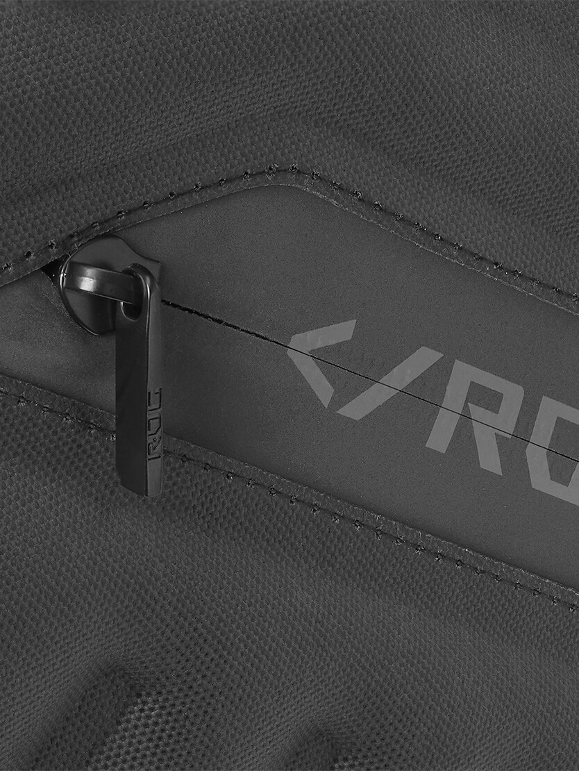 Close-up of design details around the zipper