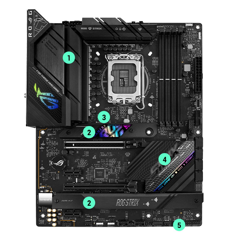 Strix B760-F cooling specifications