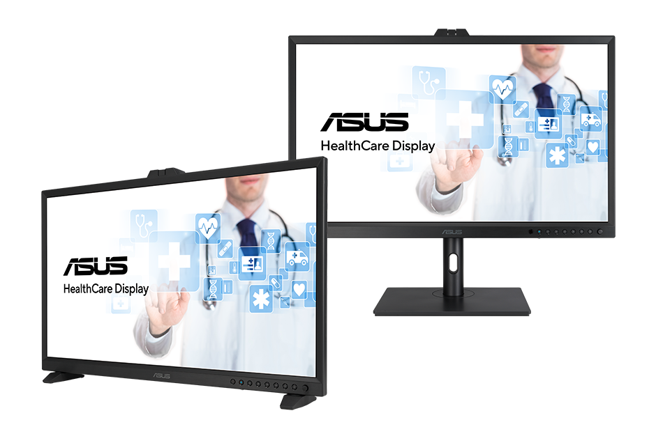 Cable management clips on the back side of ASUS HealthCare Displays