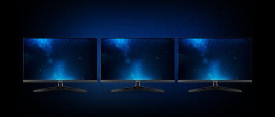 Supports for three 4K Displays