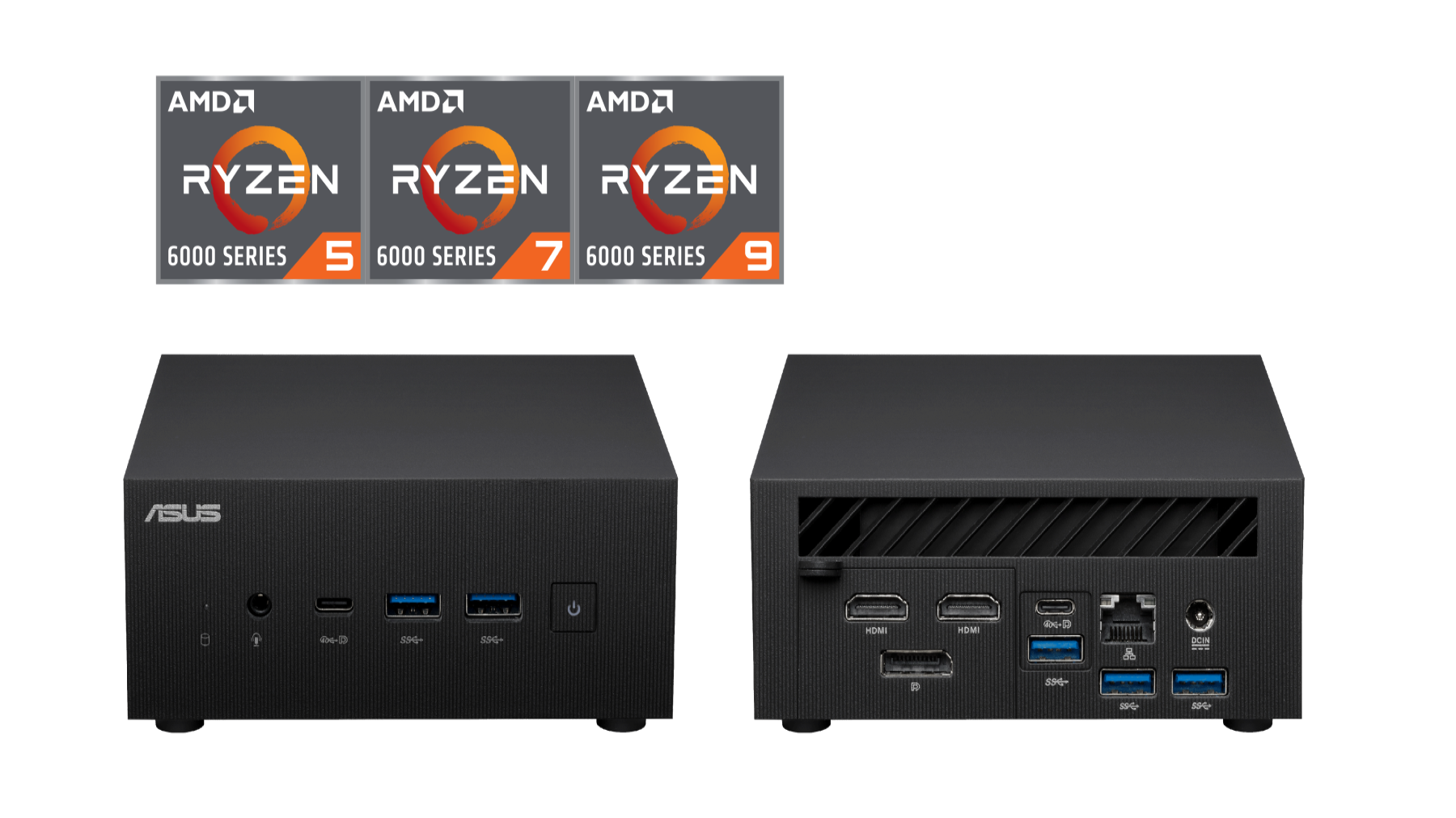 ExpertCenter PN53, a mini PC that harnesses the power of the latest AMD Ryzen™ 6000 series processor with AMD Radeon™ 600M series graphics
