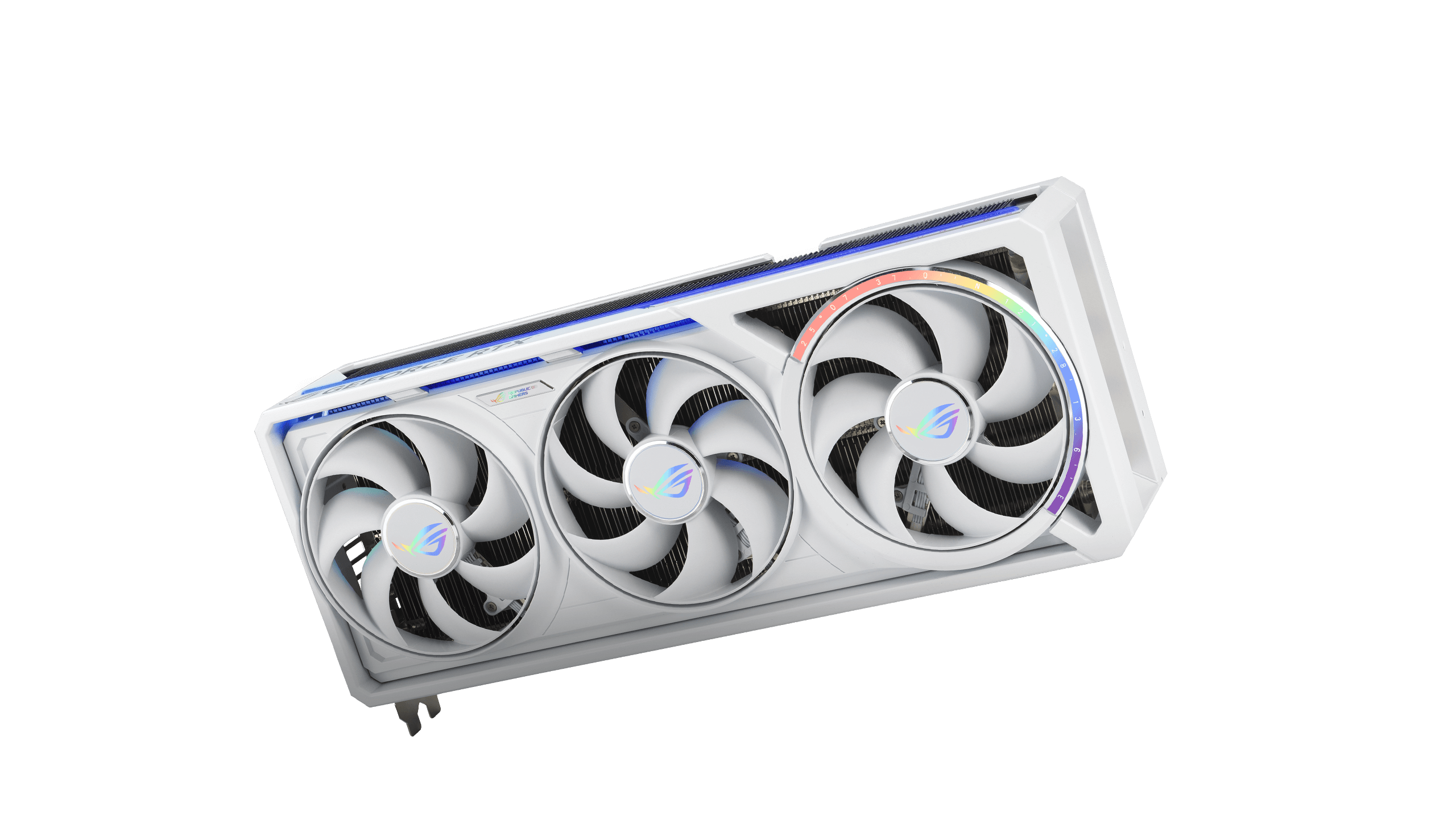 ROG Astral front view with a galaxy background