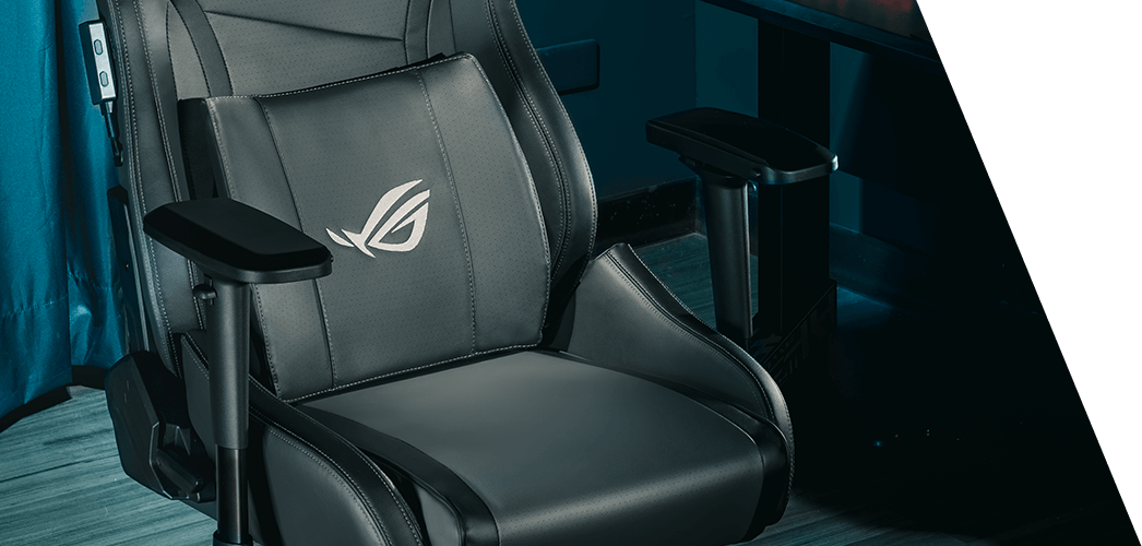 ROG Chariot X gaming chair lumbar support – front view to the right