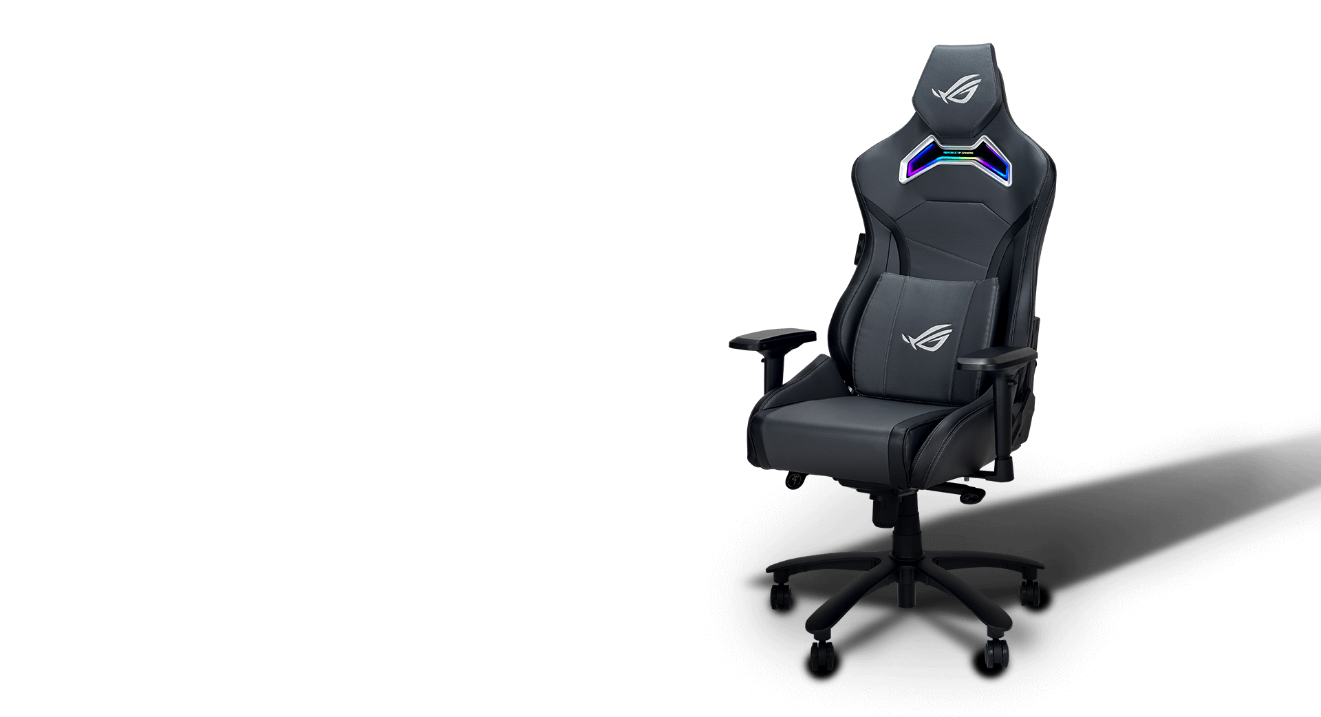 ROG Chariot X gaming chair front view to the left