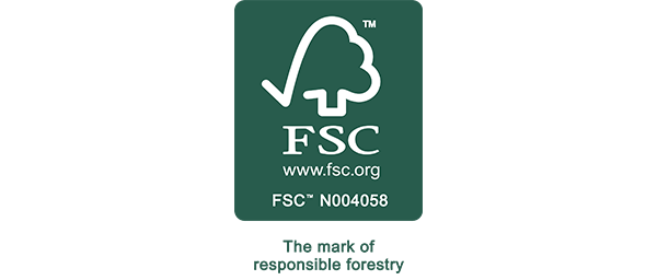 FSC certified logo for sustainable<!--nl-->packaging