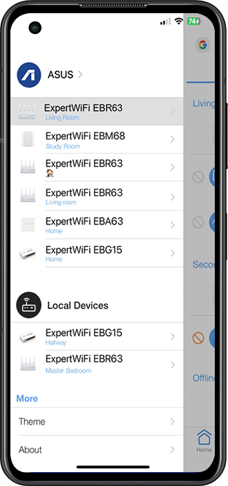 User interface of account binding on ASUS ExpertWiFi App 