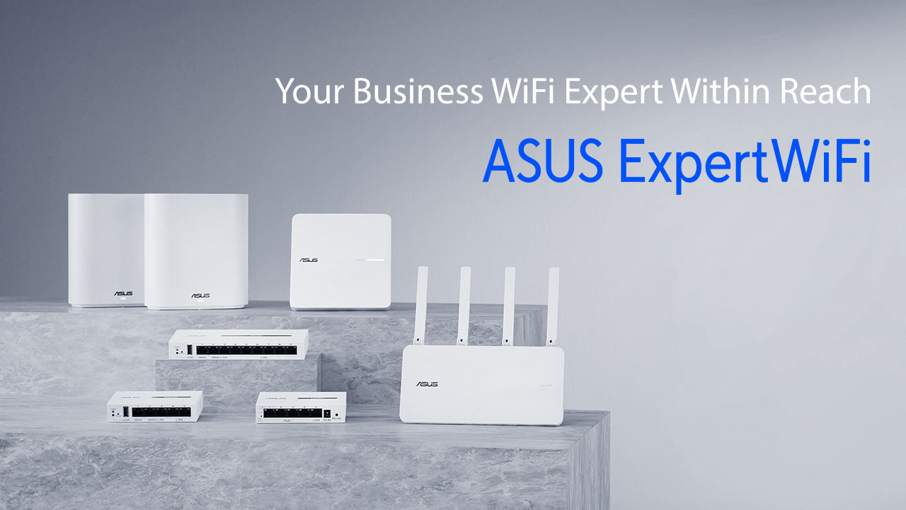 Vídeo de producto de la serie ExpertWiFi de ASUS con presentación de funciones