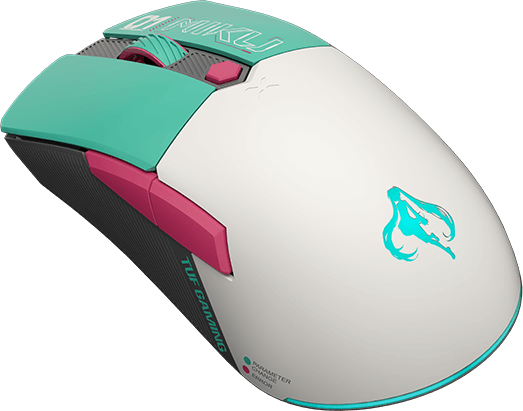 TUF Gaming Mini 無線滑鼠初音未來版側視圖