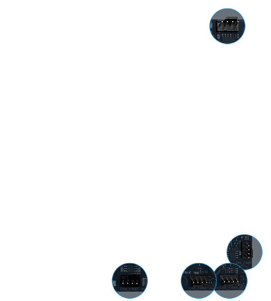 Strix Z890-E chassis fan header locations