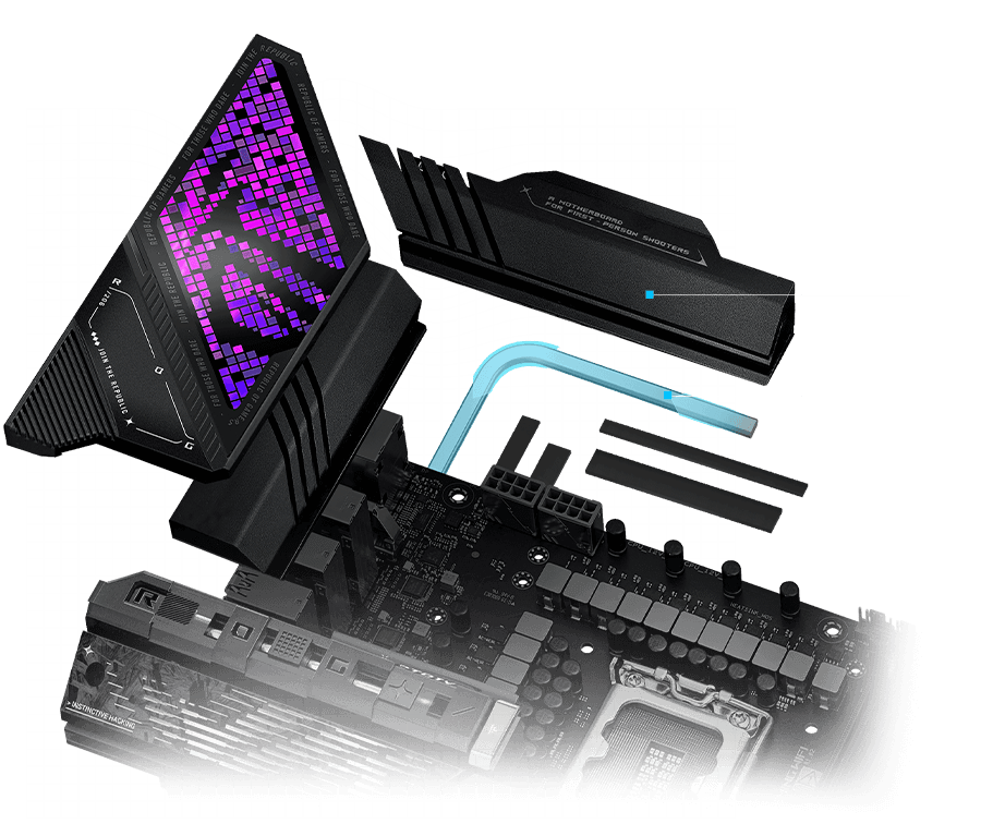 Disposición del diseño de refrigeración del VRM de la Strix Z890-E