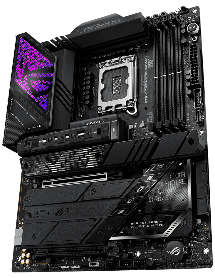 La ROG Strix Z890-E está lista para lanzarse a la velocidad de la luz.