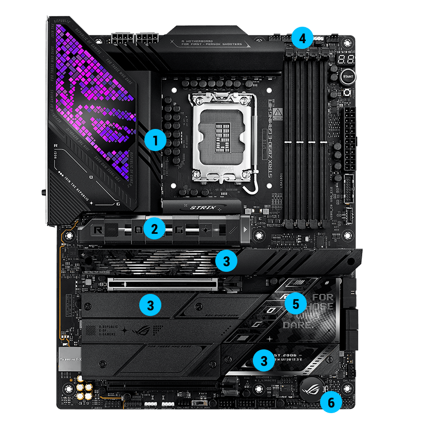 Especificaciones de refrigeración del Strix Z890-E