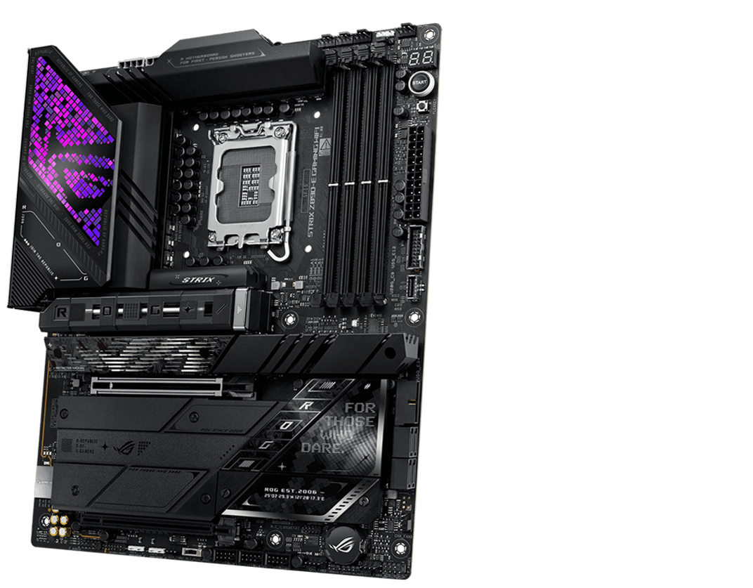 The Strix Z890-E front and back