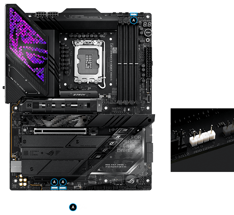 STRIX Z890-E RGB 接头位置