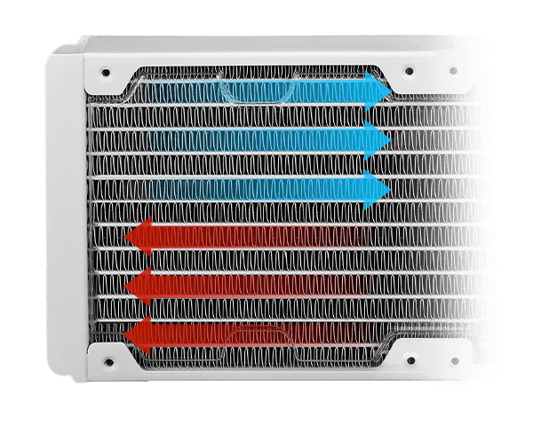 Le radiateur abaisse la température de 2 °C par rapport à la génération antérieure.