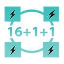 16(60A)+1(60A)+1 phases d'alimentation avec Dissipateurs thermiques  VRM élargis