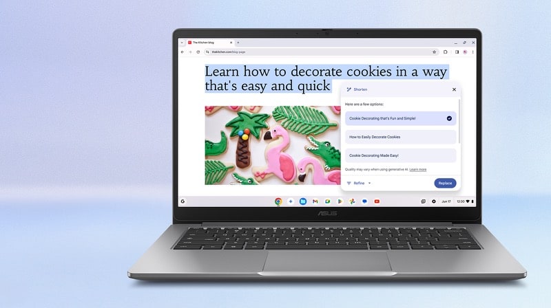 Google AI feature ‘‘Help me write’’ interface