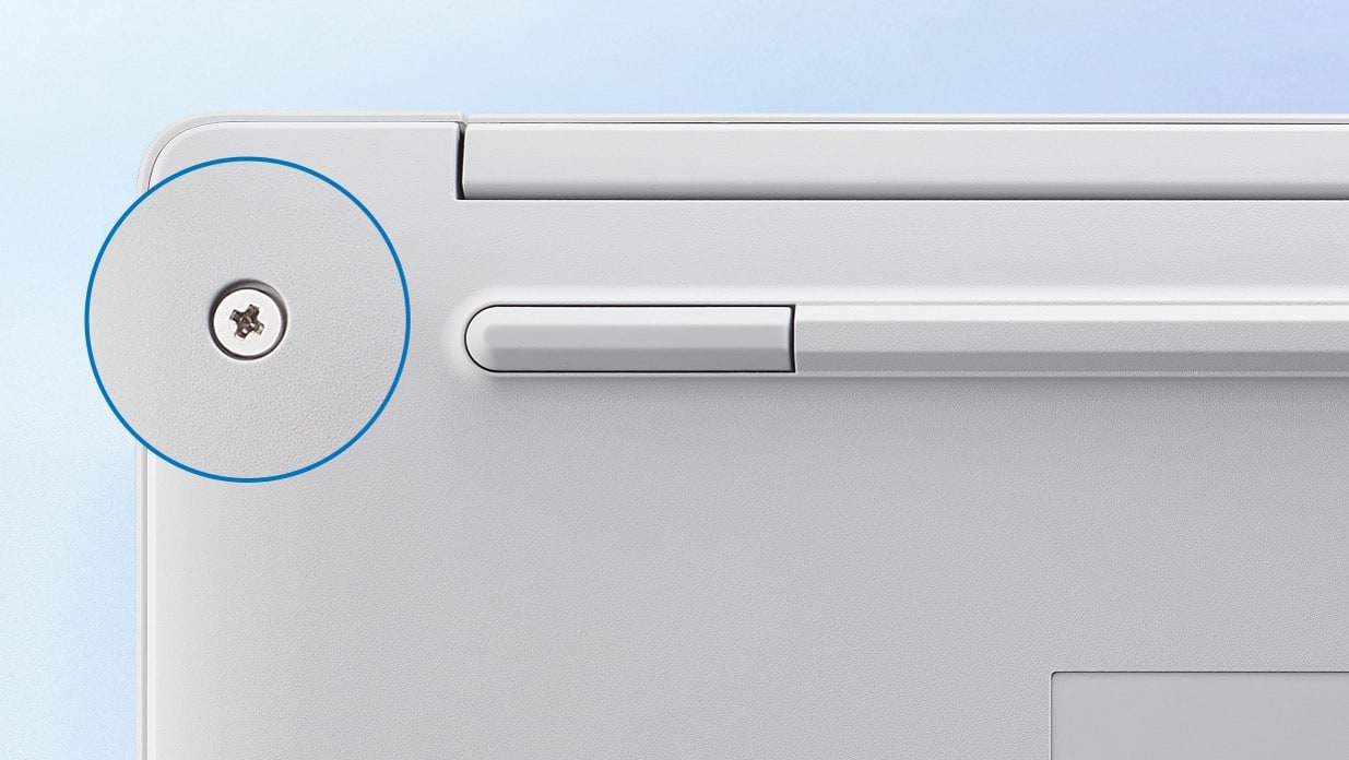 A bottom case with captive screw.