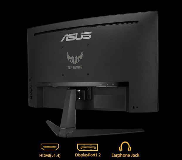 O ASUS TUF Gaming VG24VQ1B com uma conetividade rica