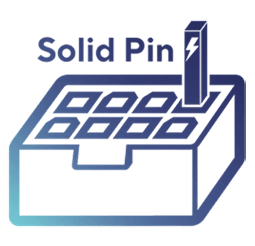 Graphic depicting ProCool solid pin connector. 