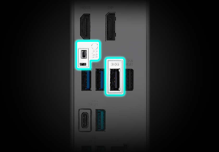 Graphic depicting the PRIME B850-PLUS-CSM BIOS FlashBack feature.