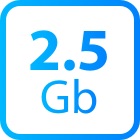 內建雙 2.5 GB 乙太網路