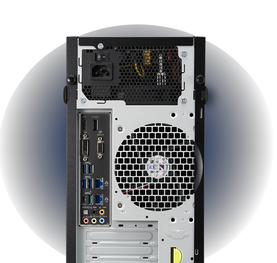 rear panel with Ethernet and wifi ports displayed