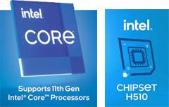 Intel Core chipset H510 logos