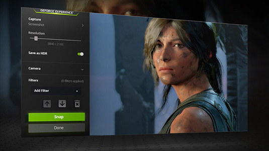 Interface de utilizador Geforce Experience