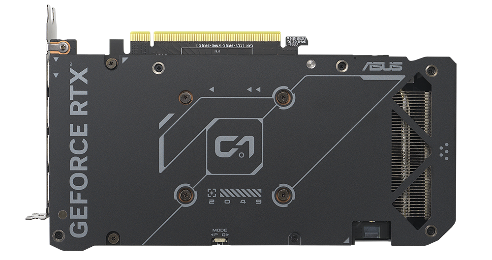 Placa posterior de tarjeta gráfica ASUS Dual GeForce RTX 4060 Ti