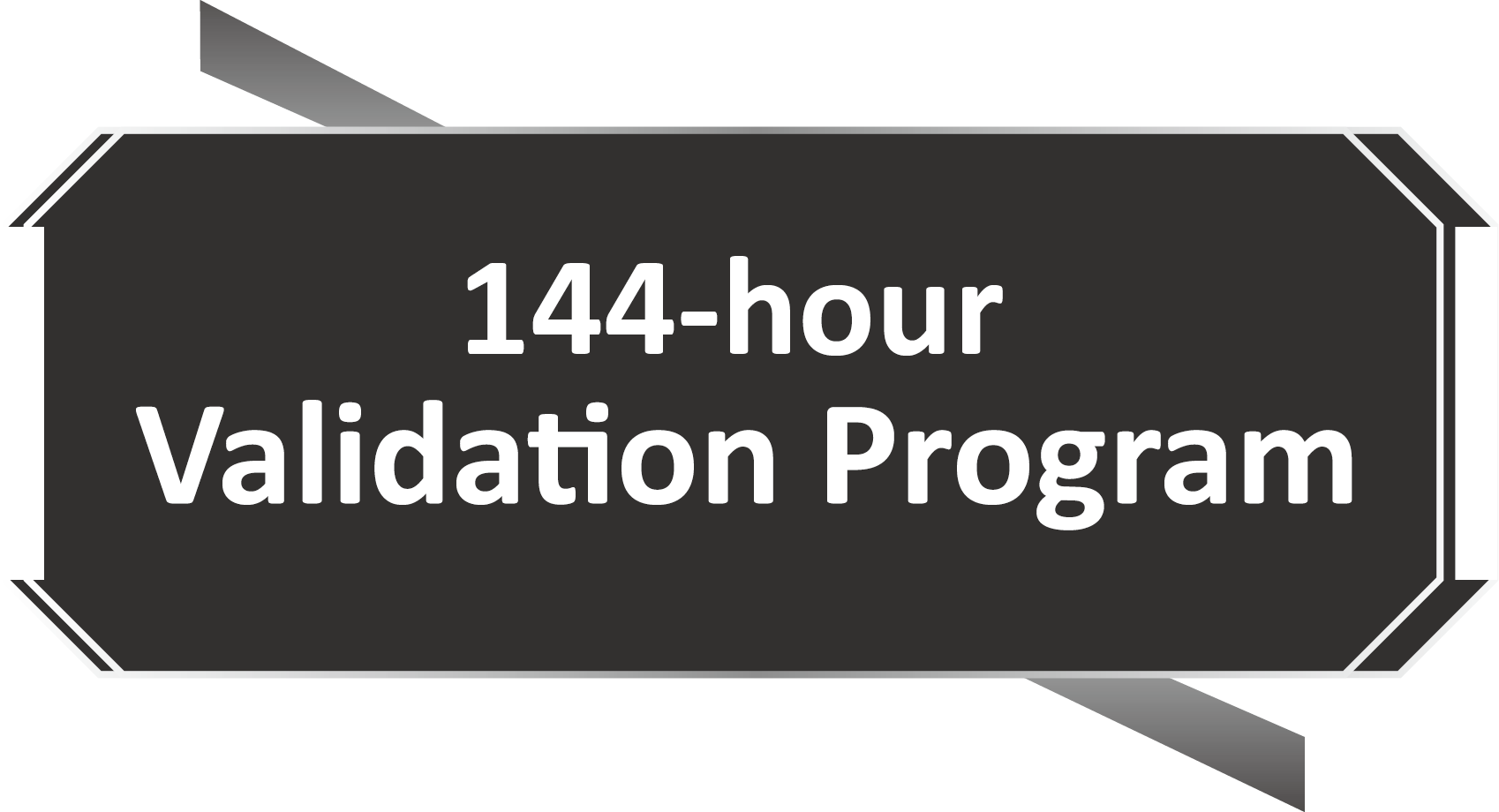 144-hour validation program seal.