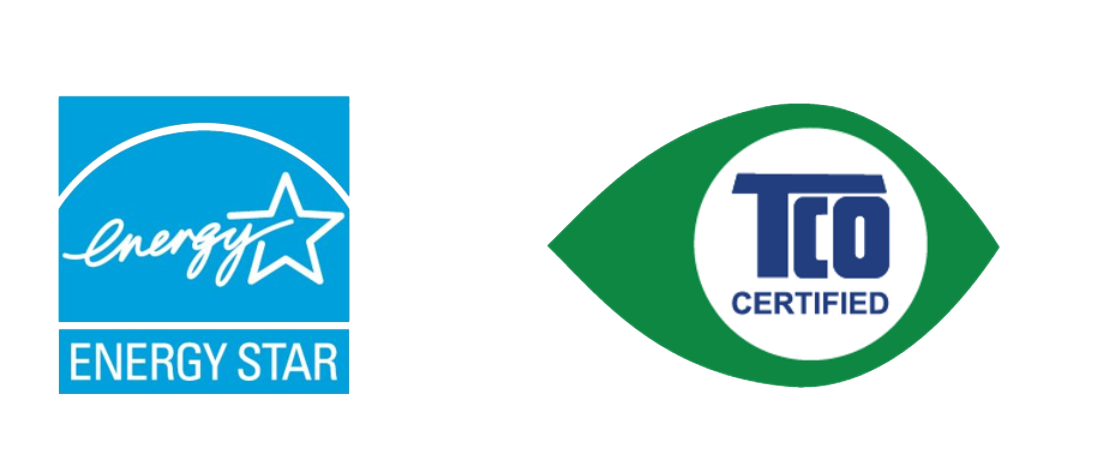 epeat GOLD, ENERGY STAR, TCO CERTIFIED logos