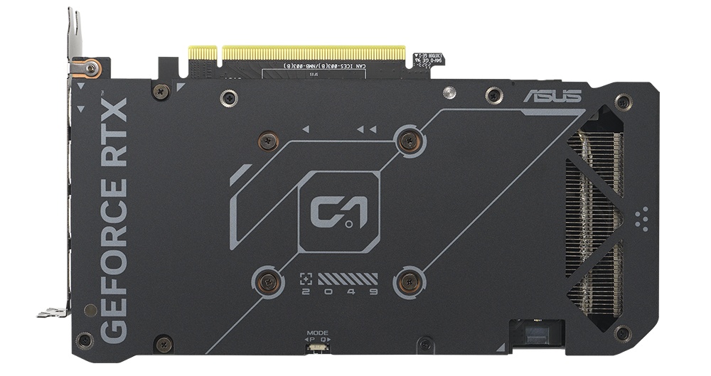 ASUS Dual GeForce RTX 4060 Ti graphics card backplate