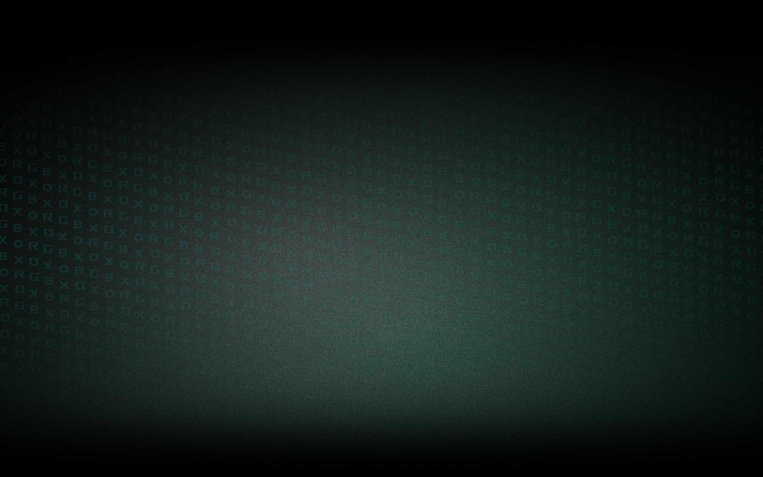 A background with many "XBOX" words printed in the ROG font on a green glow.