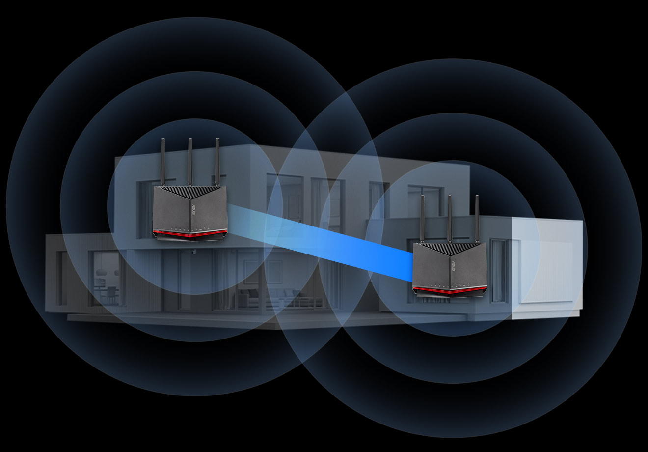 WiFi signals of RT-BE86U covers an apartment