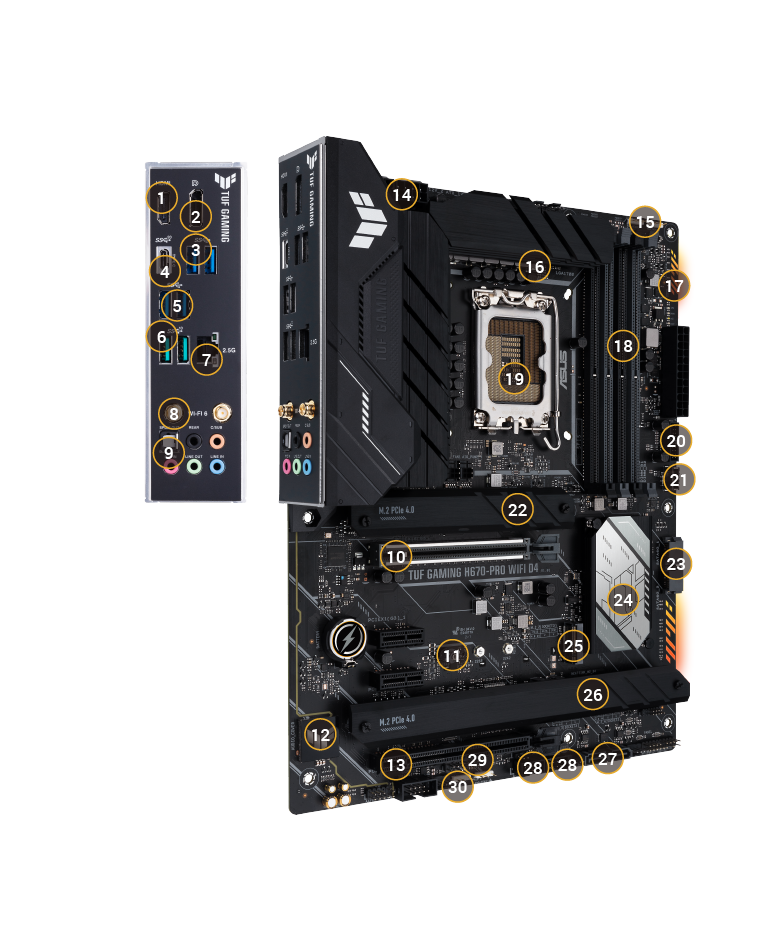 TUF GAMING H670-PRO WIFI D4｜Motherboards｜ASUS USA