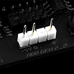 Closeup of Addressable Gen 2 RGB headers