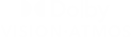 Dolby-logo, met de woorden "Dolby Vision" en "Atmos"