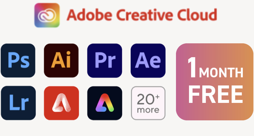 Adobe Creative Cloud 1 MONTH FREE