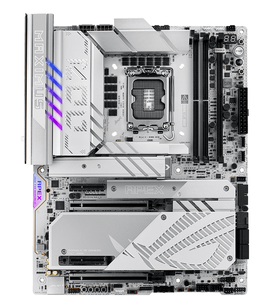 The thermal management on the ROG Maximus Z890 APEX