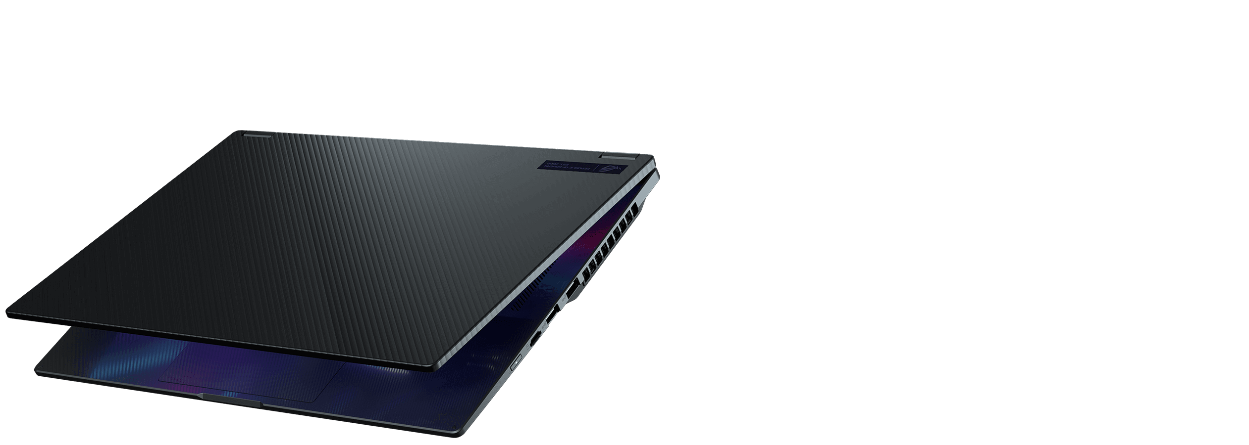 ROG Flow X16 showing the left side IO ports