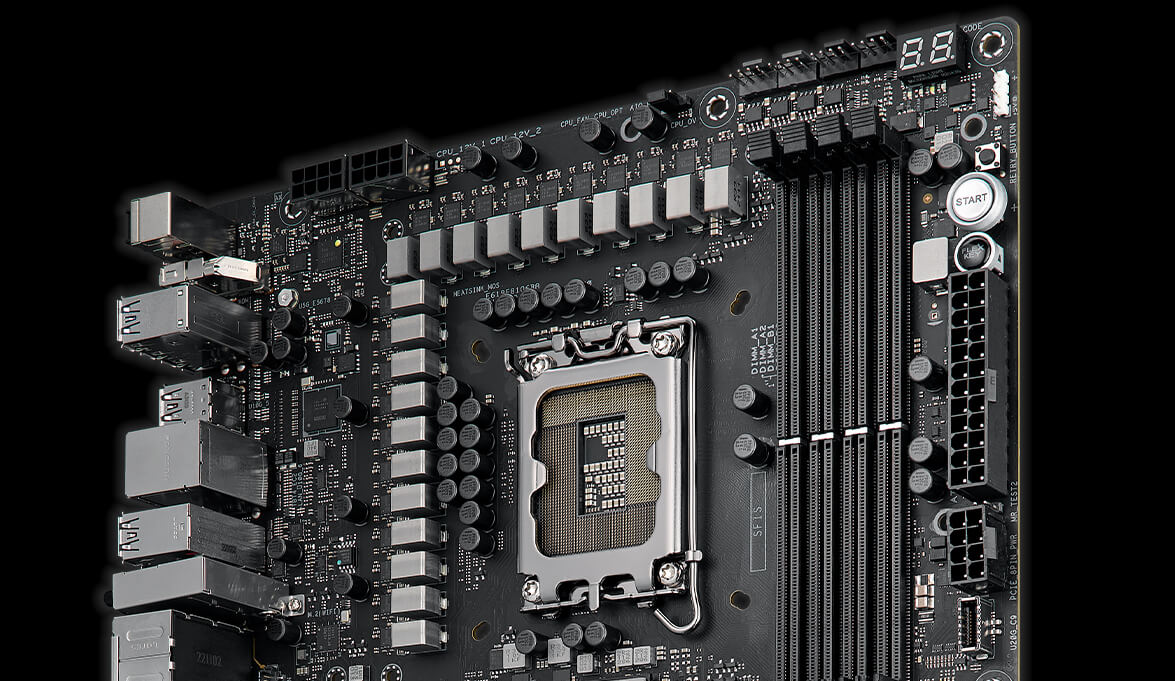 The ROG Maximus Z790 Dark Hero features 20+1+2 power stages, each rated to handle up to 90A.