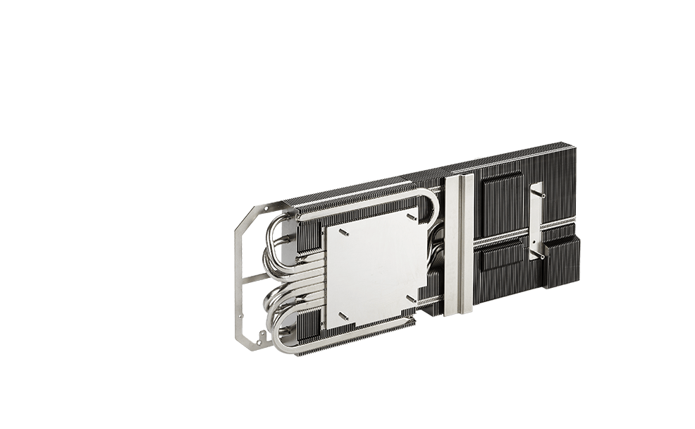 ROG STRIX RTX 3080 V2 WHITE OC EDITION exploded view showing structural layers